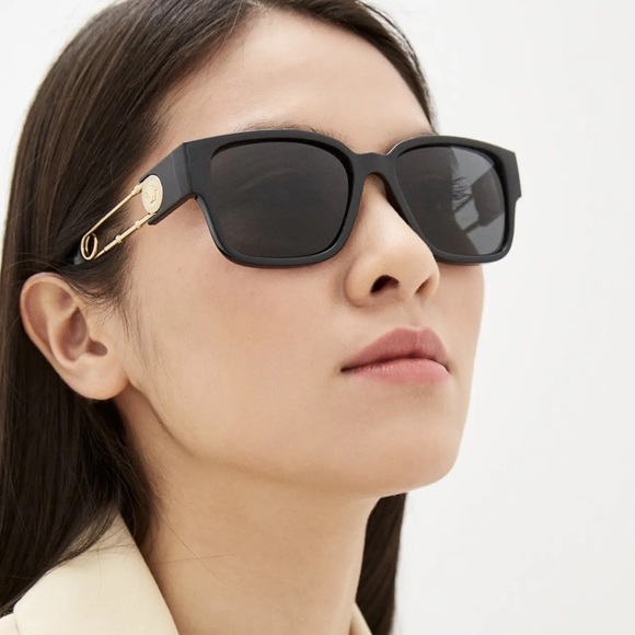 Versace Aviator Safety Pin Sunglasses BLACK